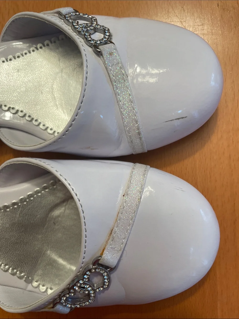 Girls white dress shoes